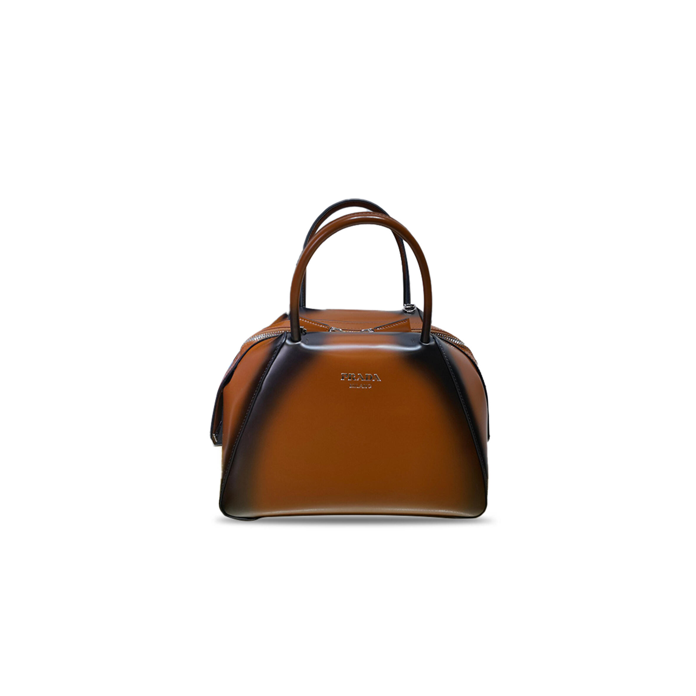 PRADA SMALL BRUSHED LEATHER SUPERNOVA HANDBAG 1BA366 (25.5*18*13.5cm)